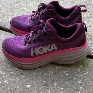 Hoka Women's Purple and Pink Bondi 8